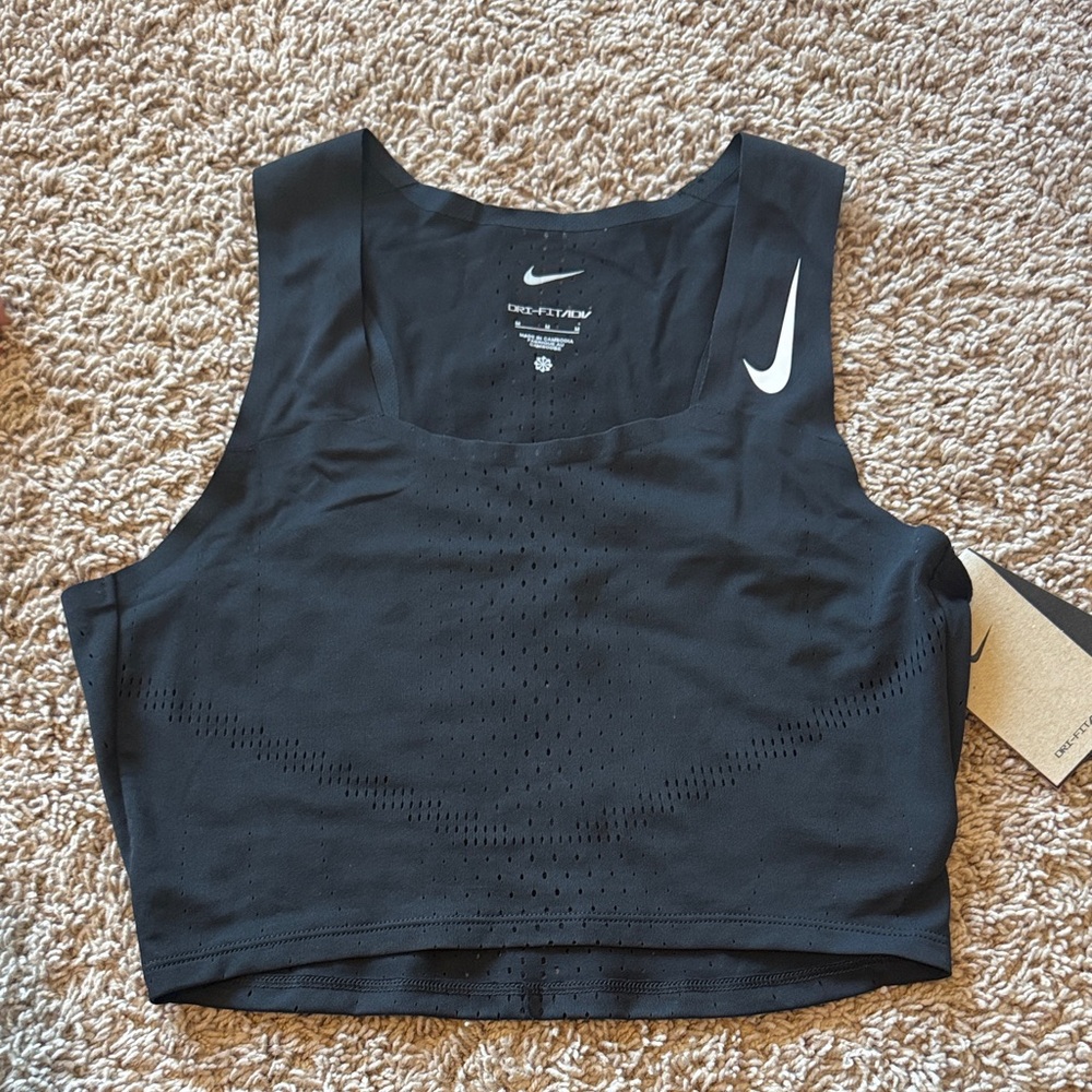 Nike Black Running Crop Top